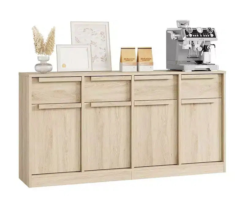Buffet de cuisine CuisinSmart avec tiroirs, grand meuble de café avec rangement, buffet en bois moderne pour la cuisine et la salle à manger