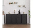 Buffet de cuisine CuisinSmart avec tiroirs, grand meuble de café avec rangement, buffet en bois moderne pour la cuisine et la salle à manger