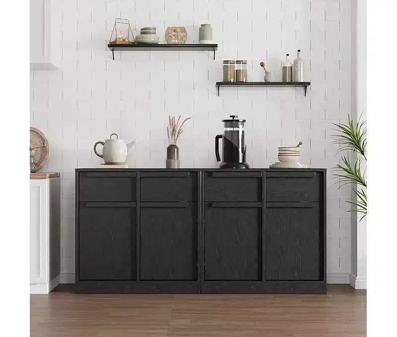 Buffet de cuisine CuisinSmart avec tiroirs, grand meuble de café avec rangement, buffet en bois moderne pour la cuisine et la salle à manger