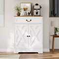 CuisinSmart Farmhouse Coffee Bar Cabinet with 2 Doors & Drawer, Adjustable Shelf Kitchen Storage Buffet Sideboard, 150LB Capacity, for Dining Room