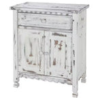 Alaterre Furniture Mobile Credenza Accent Cabinet in Stile Country Cottage, Mobile Credenza Buffet con Cassetto e Due Ante, Mobili per Ingresso e Soggiorno in Legno