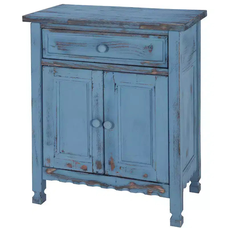 Alaterre Furniture Mobile Credenza Accent Cabinet in Stile Country Cottage, Mobile Credenza Buffet con Cassetto e Due Ante, Mobili per Ingresso e Soggiorno in Legno
