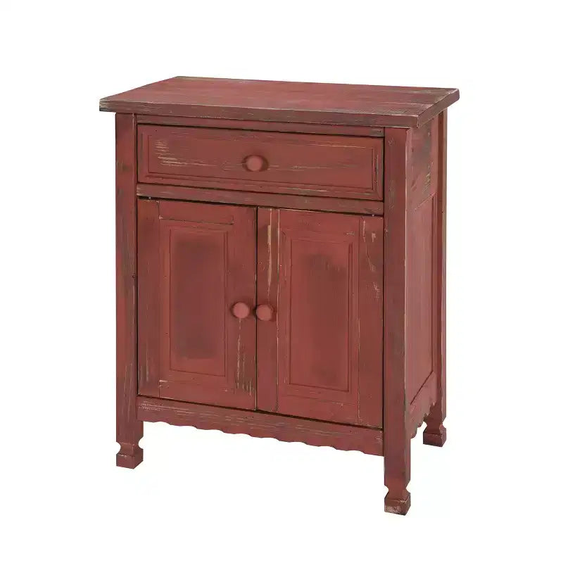 Meuble d'appoint Alaterre Furniture Country Cottage, Buffet avec tiroir de rangement et deux portes, Meuble d'entrée et de salon en bois