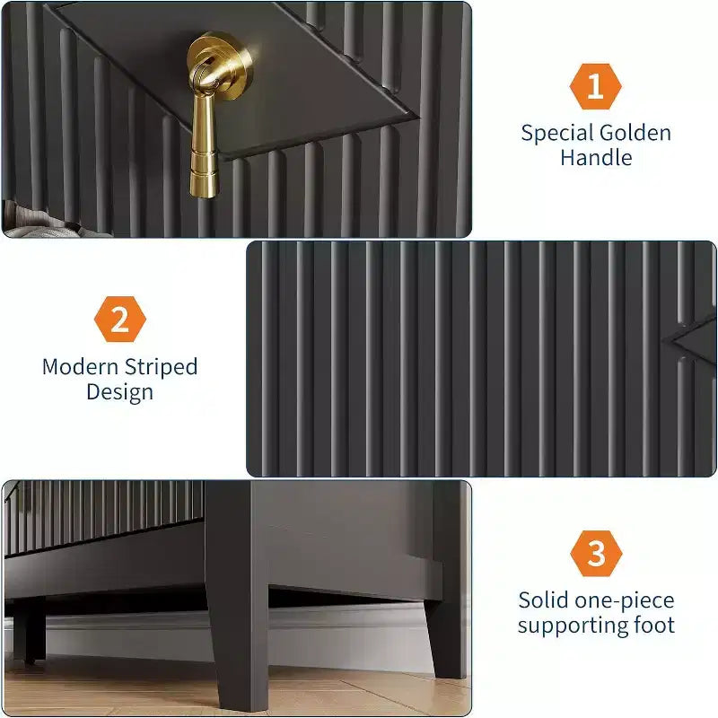 Comò per camera da letto con 7 cassetti, comò moderno largo 137 cm con maniglie in metallo, porta TV, cassettiera in legno per camera da letto