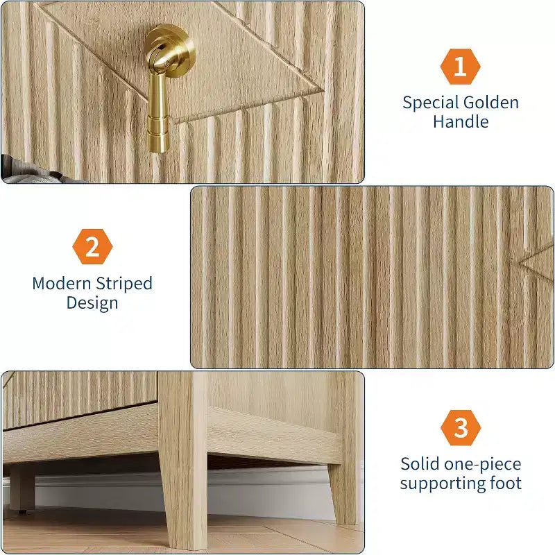 Comò per camera da letto con 7 cassetti, comò moderno largo 137 cm con maniglie in metallo, porta TV, cassettiera in legno per camera da letto