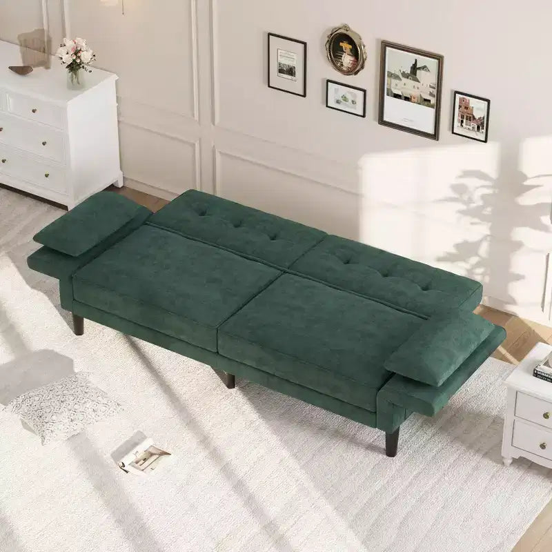 89 Futon divano letto, divano letto convertibile con schienale e braccioli regolabili, divano letto moderno a due posti per soggiorno, camera da letto, appartamenti