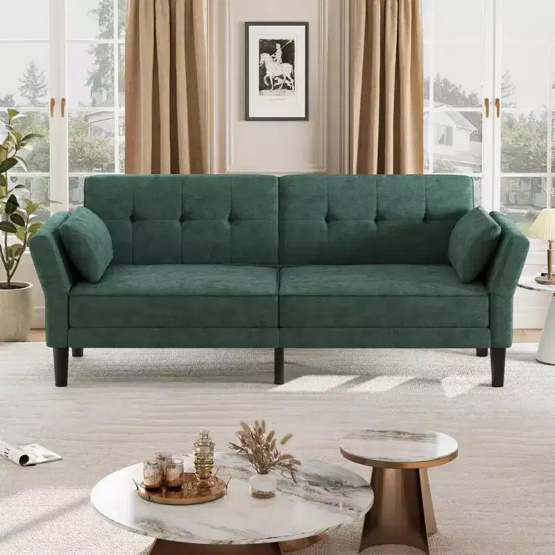 89 Futon divano letto, divano letto convertibile con schienale e braccioli regolabili, divano letto moderno a due posti per soggiorno, camera da letto, appartamenti