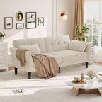 89 Futon divano letto, divano letto convertibile con schienale e braccioli regolabili, divano letto moderno a due posti per soggiorno, camera da letto, appartamenti