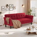 89 Futon divano letto, divano letto convertibile con schienale e braccioli regolabili, divano letto moderno a due posti per soggiorno, camera da letto, appartamenti