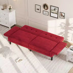 89 Futon divano letto, divano letto convertibile con schienale e braccioli regolabili, divano letto moderno a due posti per soggiorno, camera da letto, appartamenti
