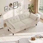 89 Futon divano letto, divano letto convertibile con schienale e braccioli regolabili, divano letto moderno a due posti per soggiorno, camera da letto, appartamenti