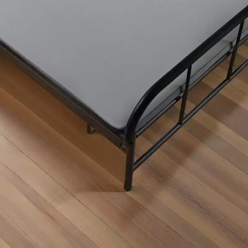 Bordatura Queen Size per Letto a Castello, Doghe di 3,8 cm con Tessuto Oxford 200D, Supporto in Legno per Materasso Queen Size, 4 Pezzi, Grigio