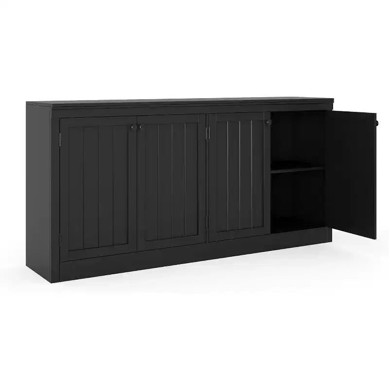 Mobile credenza a 4 ante, buffet contenitore moderno per sala da pranzo, soggiorno e ufficio, ampio spazio di archiviazione