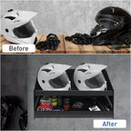 Armadietto per casco, organizer per casco da parete in alluminio con serratura