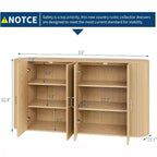 Credenza Moderna Scanalata, Mobile Contenitore con Ripiani Regolabili e Design Curvo per Sala da Pranzo, Soggiorno, Ingresso
