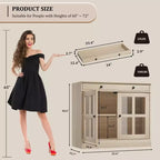 35 buffets de vaisselle avec porte en verre et 2 tiroirs de rangement, armoire de rangement de cuisine, buffets et vaisseliers modernes pour salle à manger, salon
