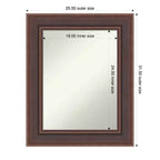 Specchio da Parete per Bagno Amanti Art Moab Brown Bronze senza Smussatura
