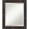 Amanti Art Odin Antique Bronze Beveled Wood Framed Bathroom Vanity Wall Mirror