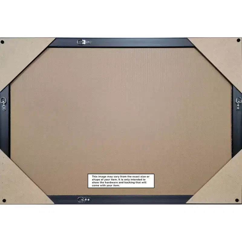 Specchio da parete per bagno Amanti Art Odin, in bronzo antico, con cornice in legno smussato