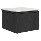 vidaXL Set Divani da Giardino Nero, Bianco Crema