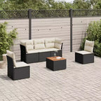 vidaXL Set Divani da Giardino Nero
