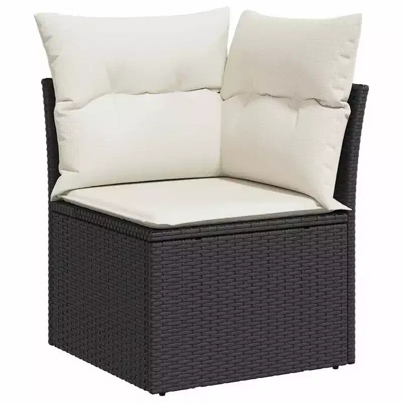 vidaXL Set Divani da Giardino Nero