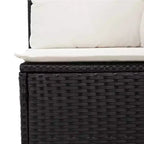 vidaXL Set Divani da Giardino Nero
