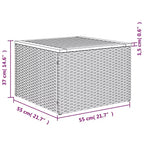 vidaXL Salotto da Giardino 4 pz con Cuscini Nero Polyrattan