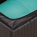 vidaXL Salotto da Giardino 4 pz con Cuscini Nero Polyrattan