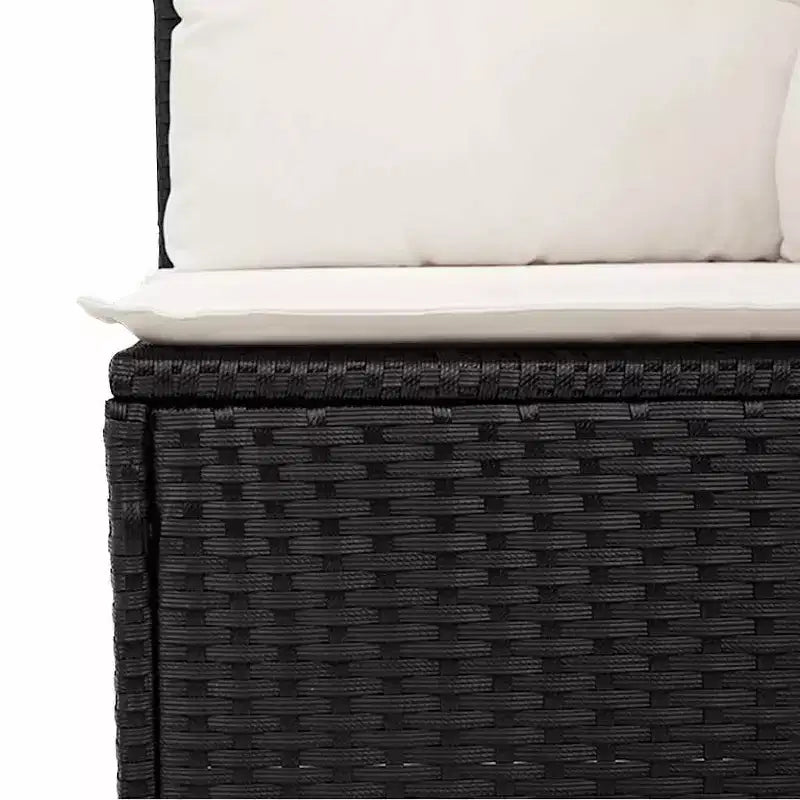 vidaXL Set Divani da Giardino Nero