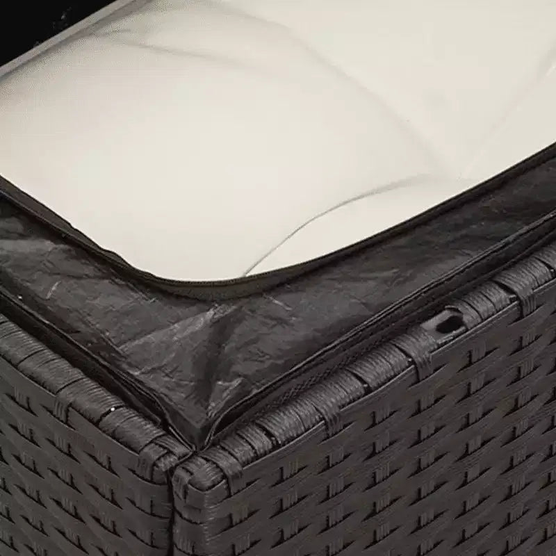 vidaXL Set Divani da Giardino 6 pz con Cuscini Nero e Crema