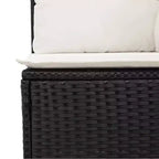 vidaXL Set Divani da Giardino 6 pz con Cuscini Nero e Crema