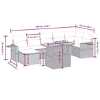 vidaXL Set divani da giardino Nero, in polyrattan, componibile, grande