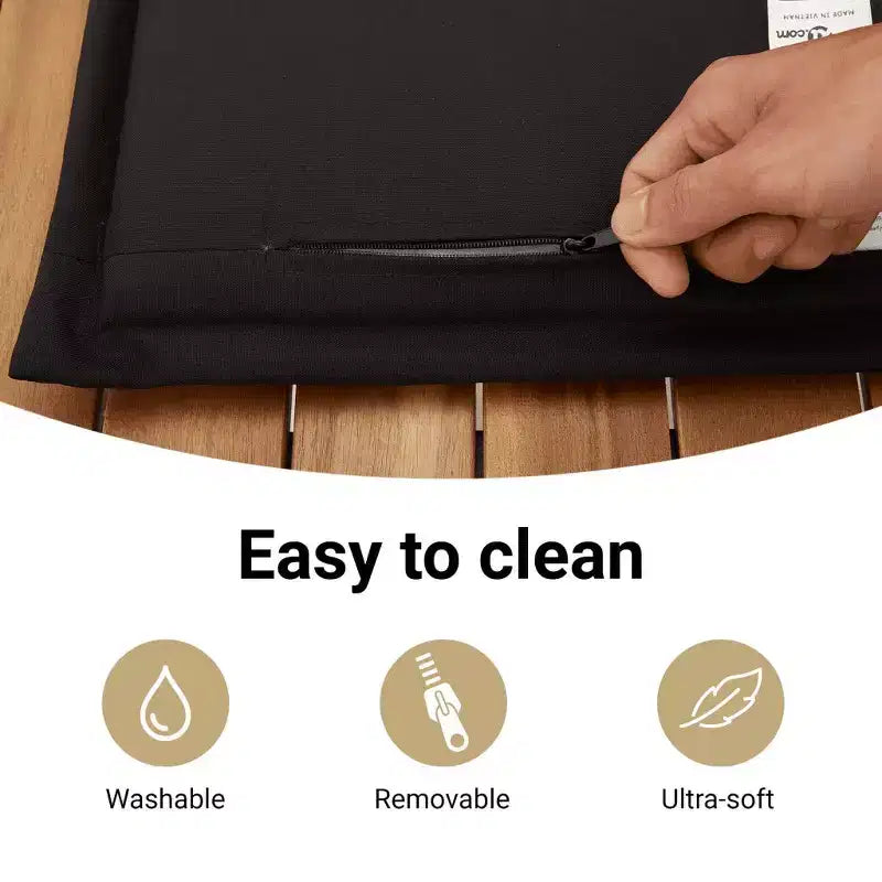 vidaXL Set da pranzo da giardino con cuscini - 2 pezzi in polyrattan nero per esterni, tavolo da giardino e panca reclinabile