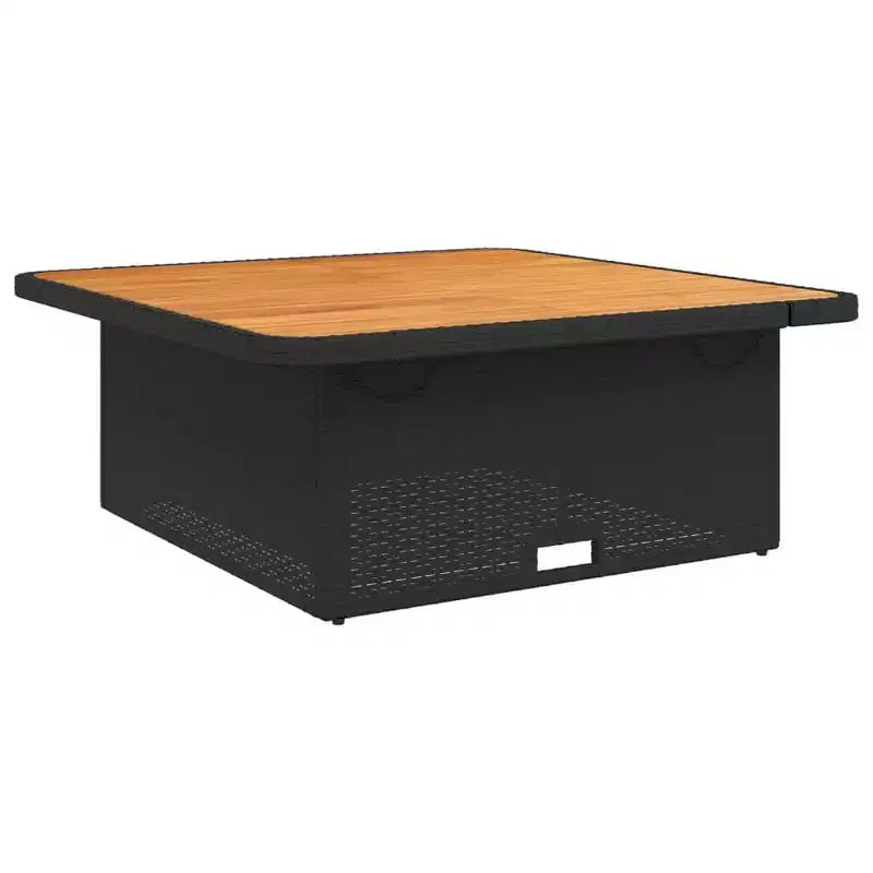 vidaXL Set da pranzo da giardino con cuscini - 2 pezzi in polyrattan nero per esterni, tavolo da giardino e panca reclinabile