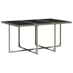 vidaXL Set da pranzo da esterno 10 pz Grigio Polyrattan 10 posti Pieghevole