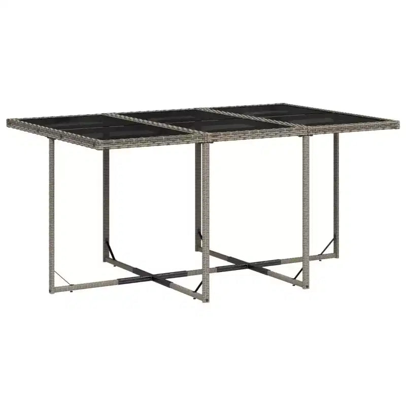 vidaXL Set da pranzo da esterno 10 pz Grigio Polyrattan 10 posti Pieghevole