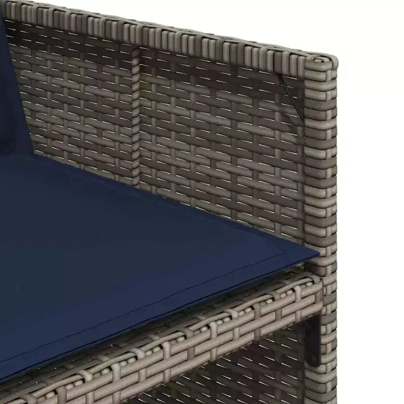 vidaXL Set da pranzo da esterno 10 pz Grigio Polyrattan 10 posti Pieghevole