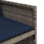vidaXL Set da pranzo da esterno 10 pz Grigio Polyrattan 10 posti Pieghevole