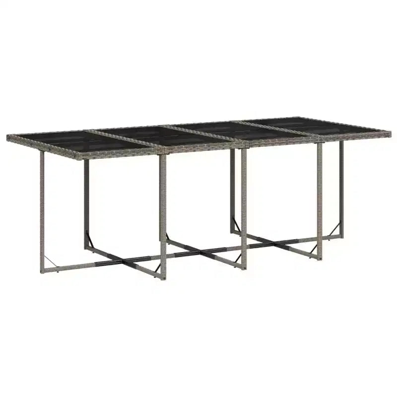vidaXL Set da pranzo da esterno 12 pz grigio e nero