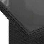 vidaXL Set Divani da Giardino 6 pz con Cuscini Nero Polyrattan Acacia