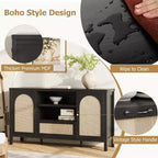 Grande mobile credenza a buffet con cassetti portaoggetti, credenza da 59'' per angolo caffè con ripiani regolabili per cucina/sala da pranzo/soggiorno