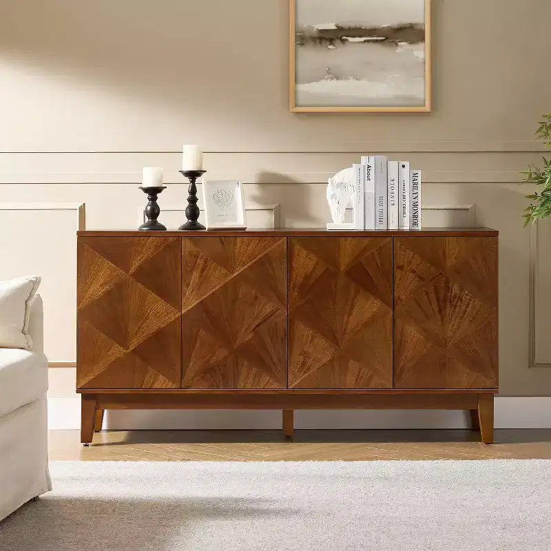 Obdulia Credenza a 60 Ante con Ripiani Regolabili|ARTFUL LIVING DESIGNS-NOCE