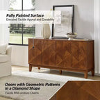 Obdulia Credenza a 60 Ante con Ripiani Regolabili|ARTFUL LIVING DESIGNS-NOCE