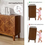 Obdulia Credenza a 60 Ante con Ripiani Regolabili|ARTFUL LIVING DESIGNS-NOCE