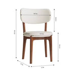 Sedie da pranzo moderne senza braccioli per casa e cucina, sedia da pranzo con seduta imbottita in pelle PU