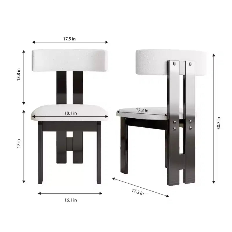 Sedie da pranzo moderne senza braccioli per casa e cucina, sedia da pranzo con seduta imbottita in pelle PU