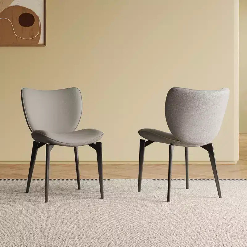Sedie da pranzo moderne senza braccioli per casa e cucina, sedia da pranzo con seduta imbottita in pelle PU