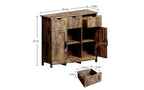 Zevemomo Credenza / Mobile Buffet Moderno Stile Fattoria con Cassetto e Ripiano Regolabile, Mobile Contenitore da Cucina e Mobile Bar per Caffè per Sala da Pranzo, Legno Retro