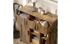 Zevemomo Credenza / Mobile Buffet Moderno Stile Fattoria con Cassetto e Ripiano Regolabile, Mobile Contenitore da Cucina e Mobile Bar per Caffè per Sala da Pranzo, Legno Retro